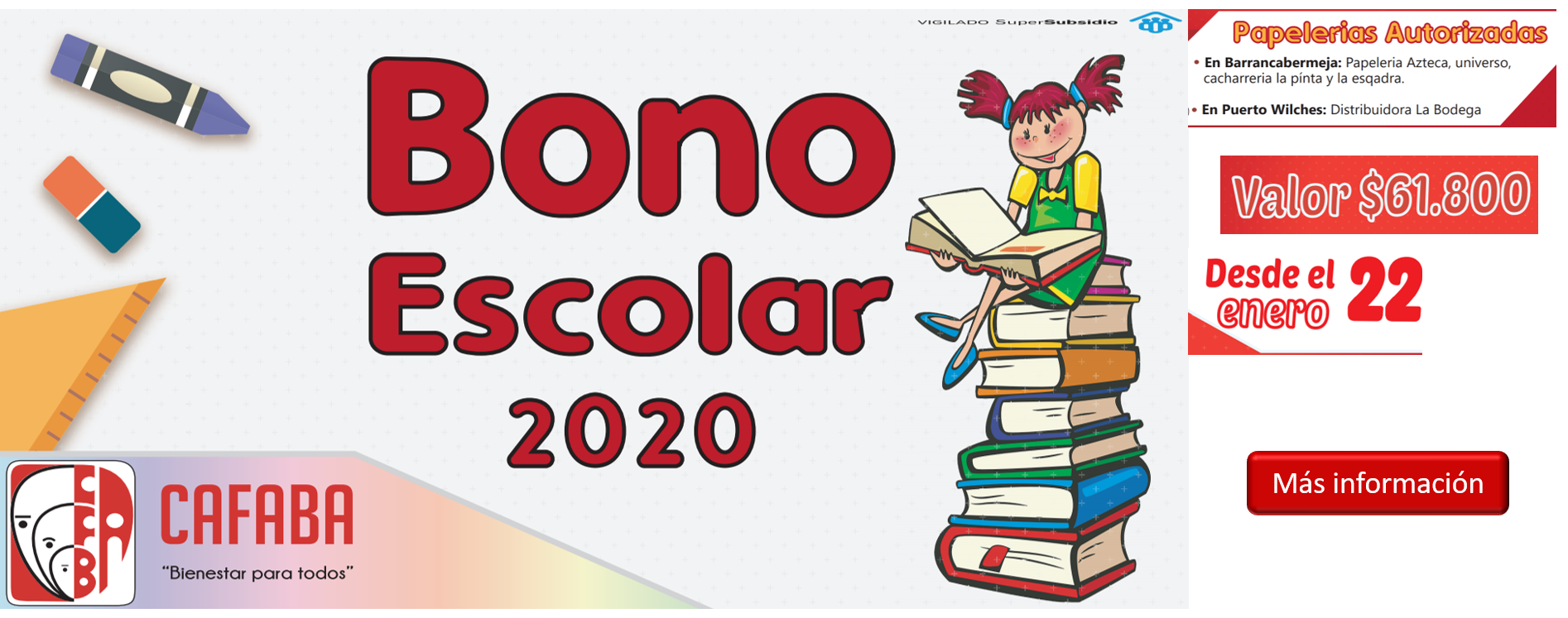 banner bono escolar