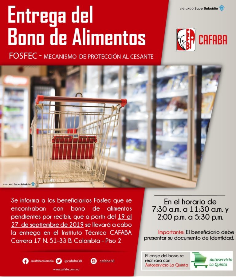 Entrega del Bono de Alimentación CAFABA